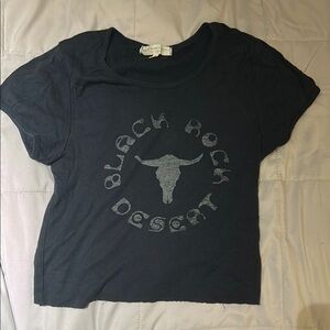 Urban Outfitters Black Graphic Crop Tee